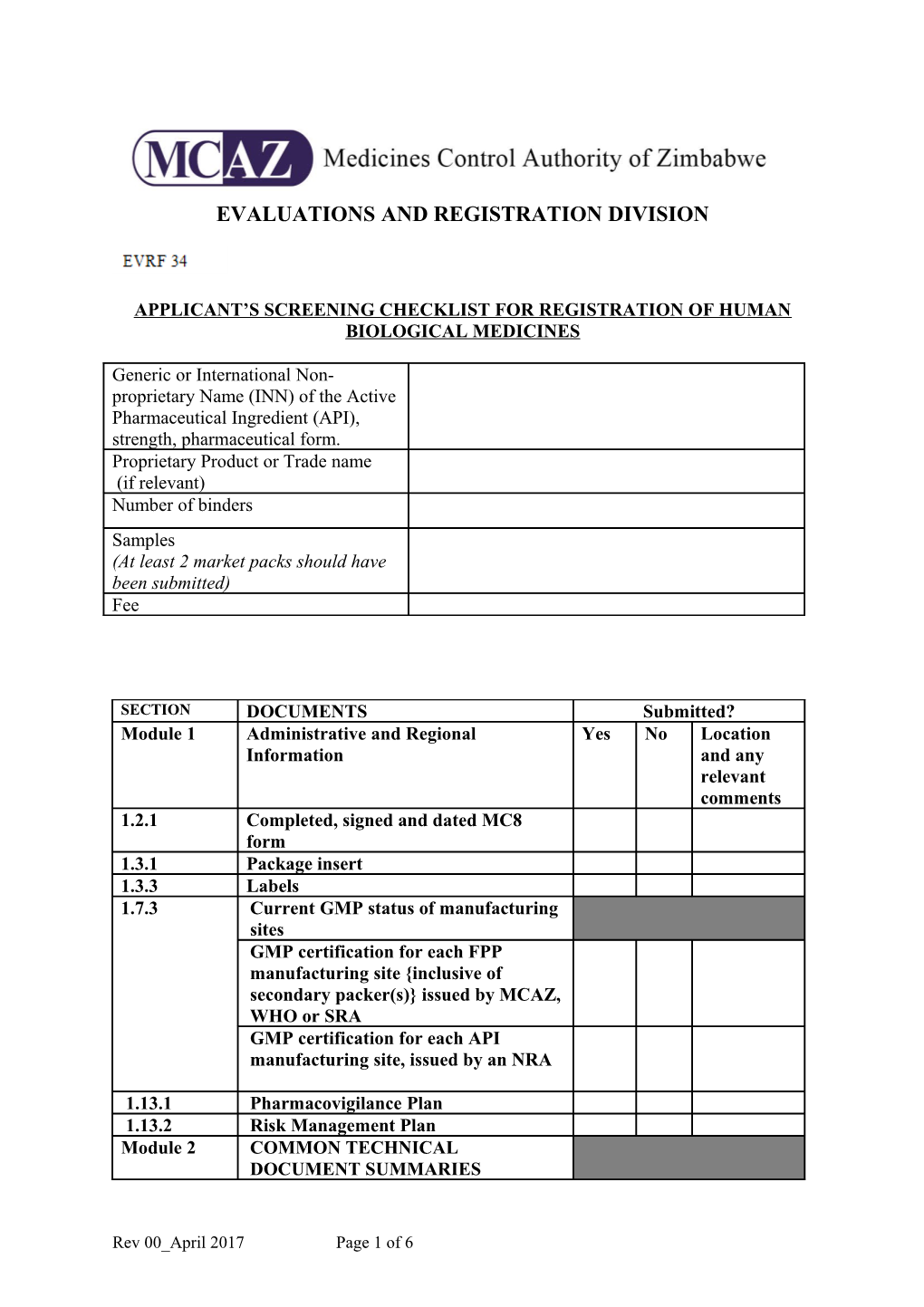 Evaluations and Registration Division