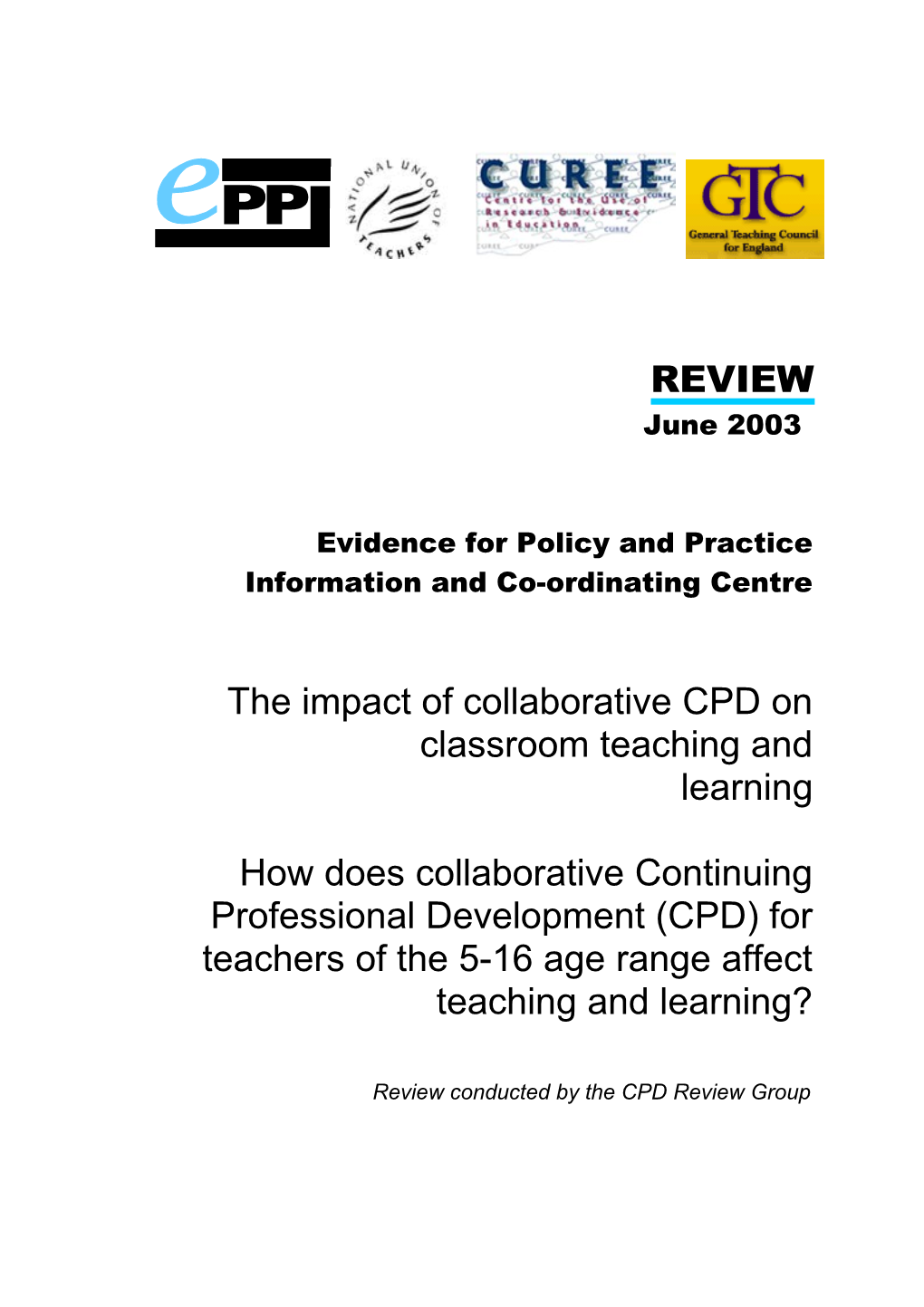 Evidence for Policy and Practice Information and Co-Ordinating Centre