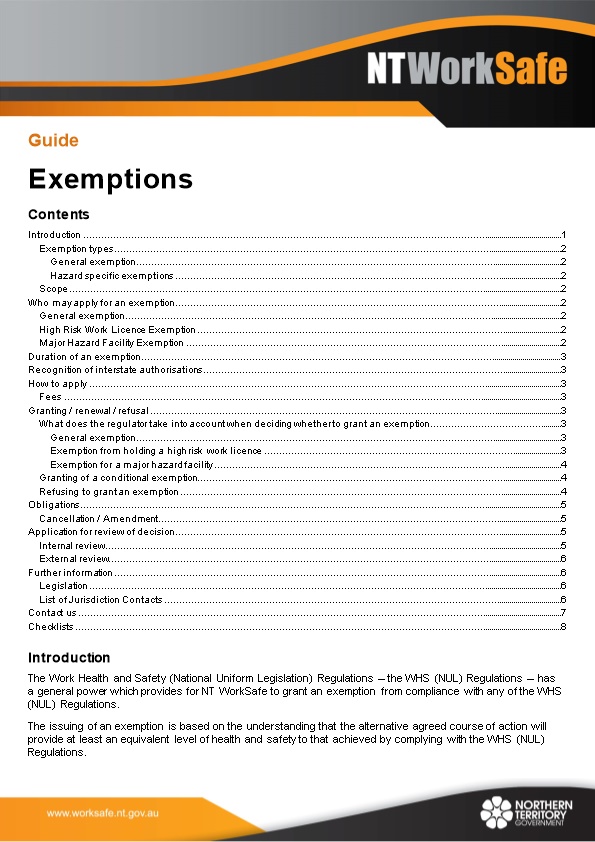 Exemption Types