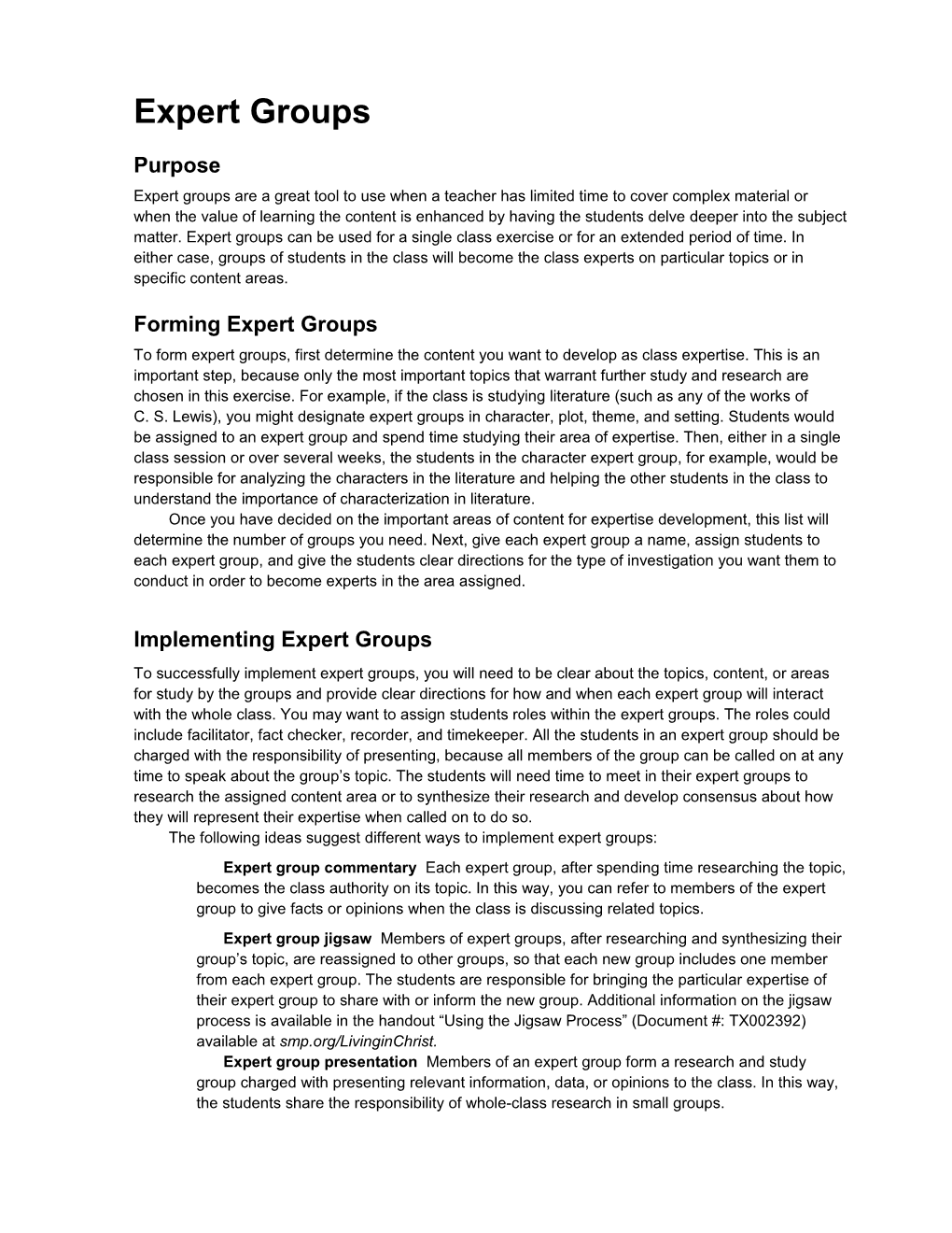 Expert Groupspage 1