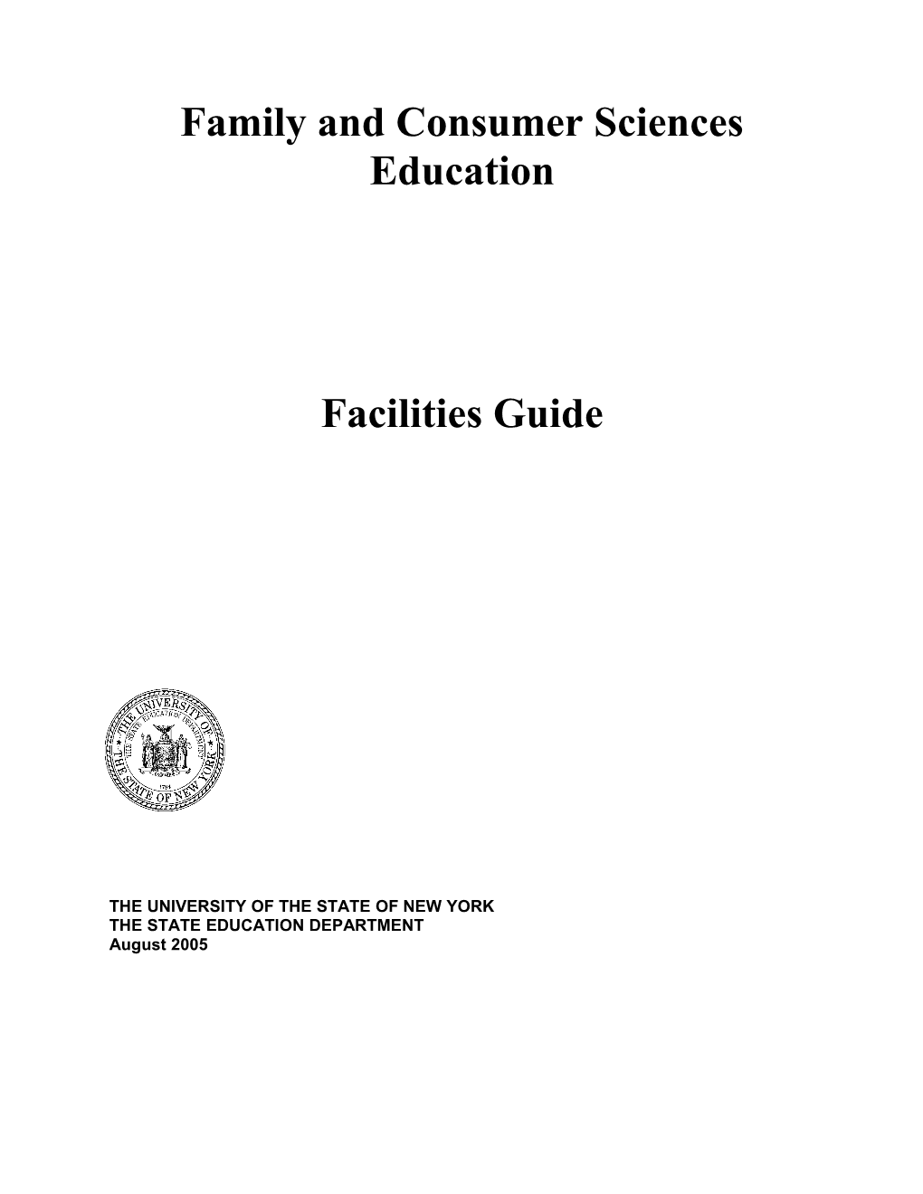 Family and Consumer Sciences Education Facilities Guide