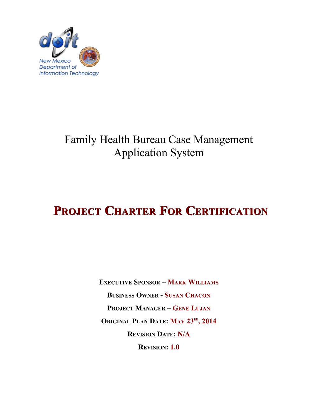 Family Health Bureau Case Management Application System