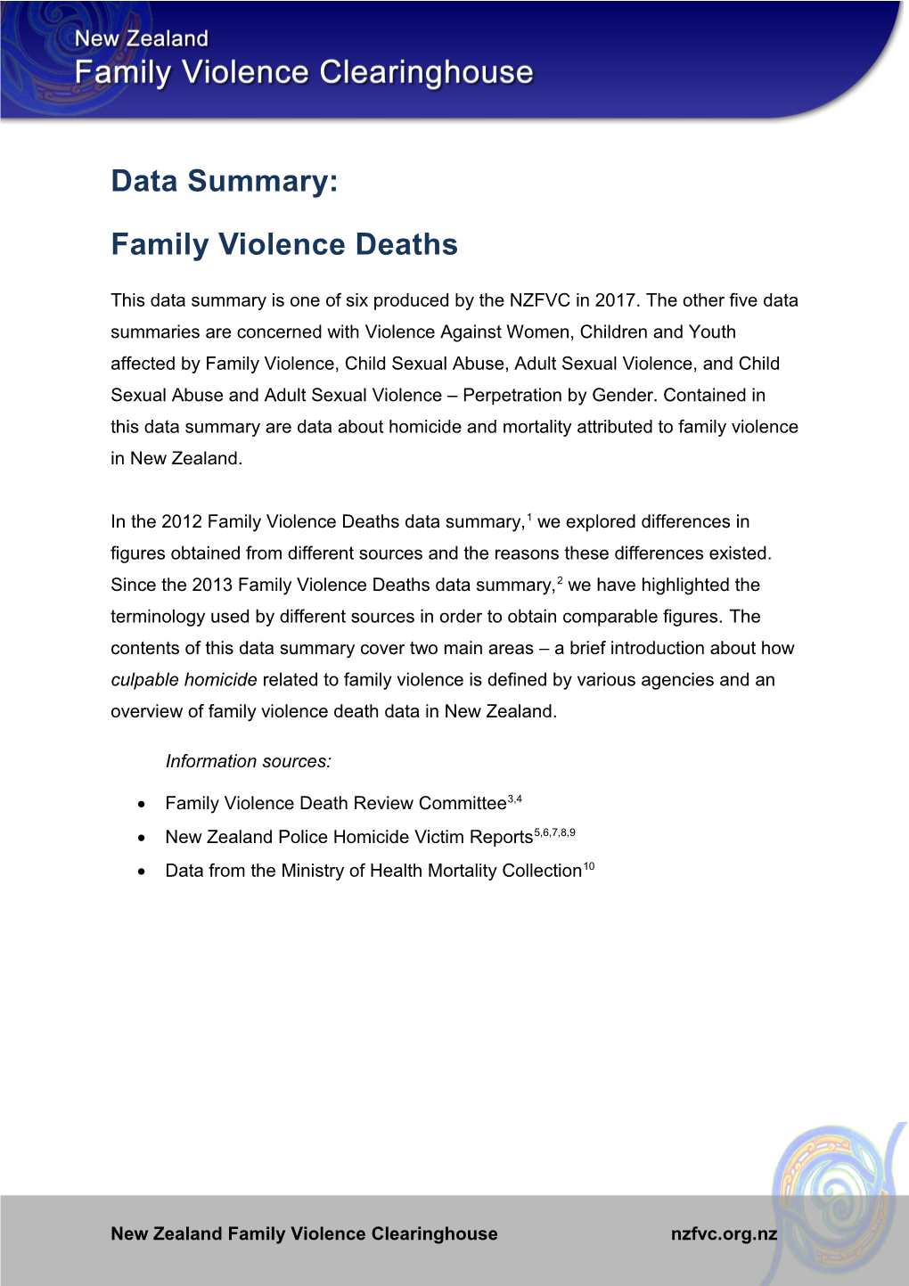Family Violence Deaths