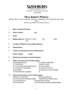 Field Agency Profile