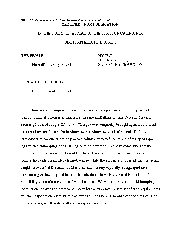 Filed 12/14/04 (Opn. on Transfer from Supreme Court After Grant of Review)