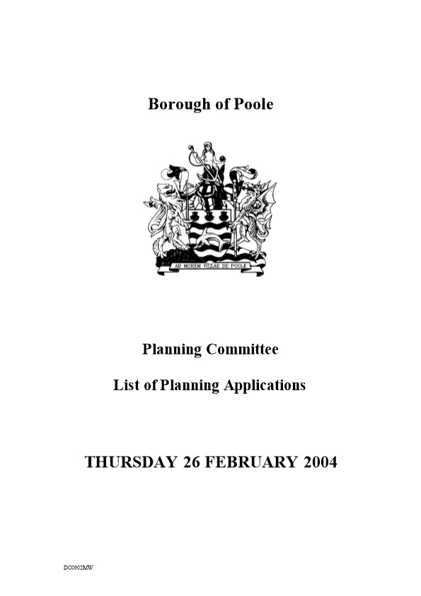 Final Plans List - 26 February 2004
