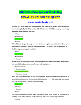 Final Term Solve Quizz