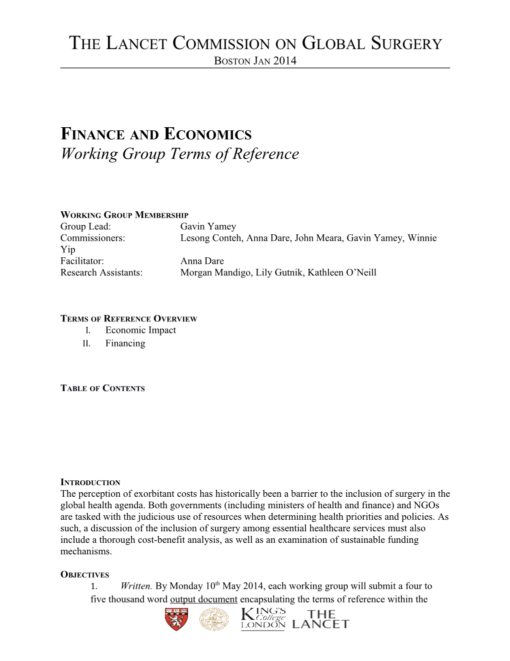 Finance and Economics