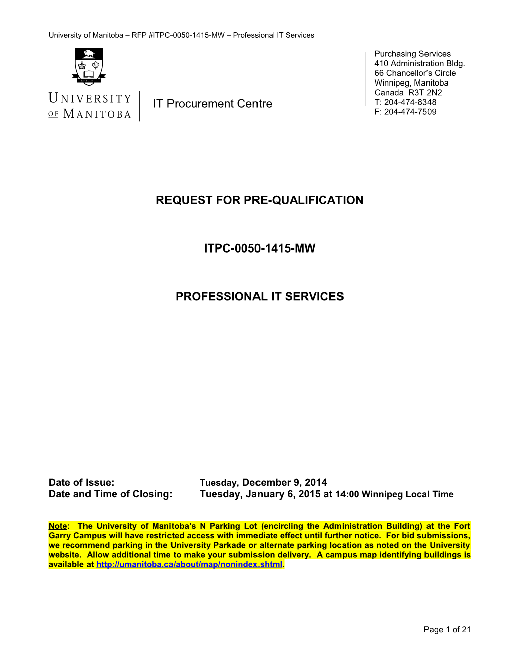 Financial and Purchasing Services Letterhead