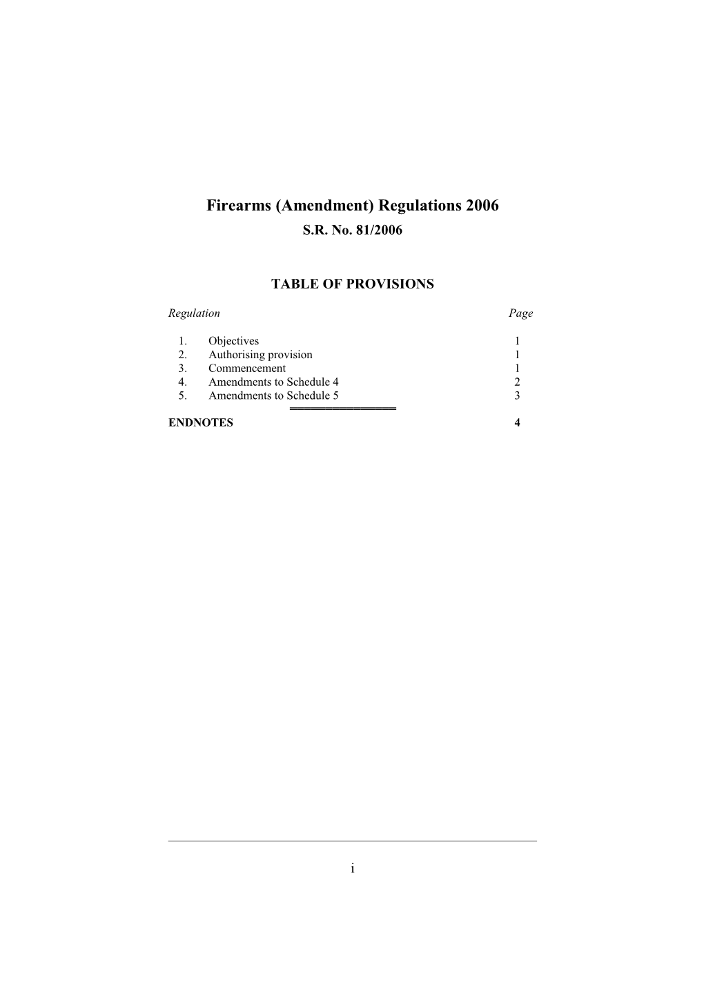 Firearms (Amendment) Regulations 2006