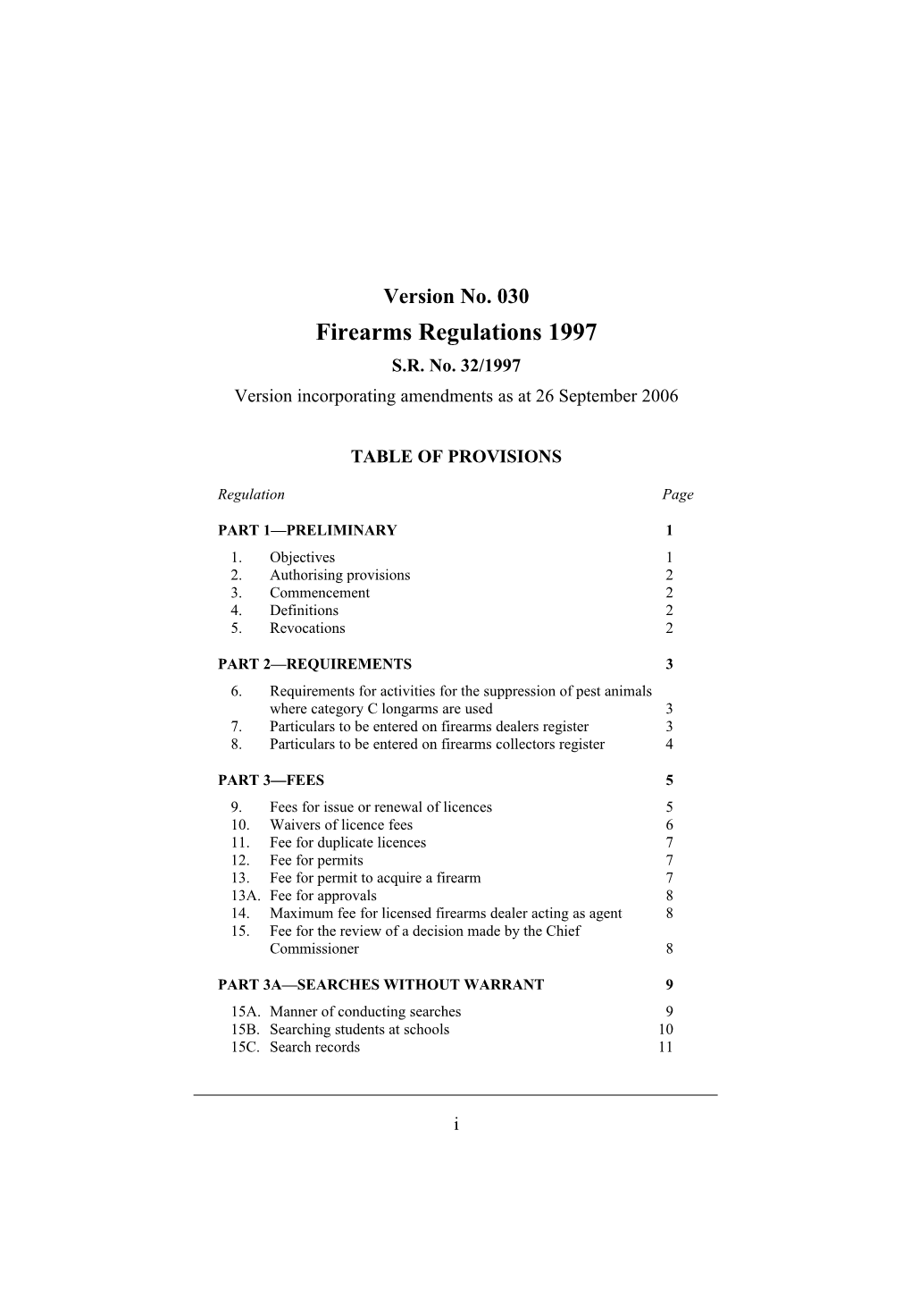 Firearms Regulations 1997