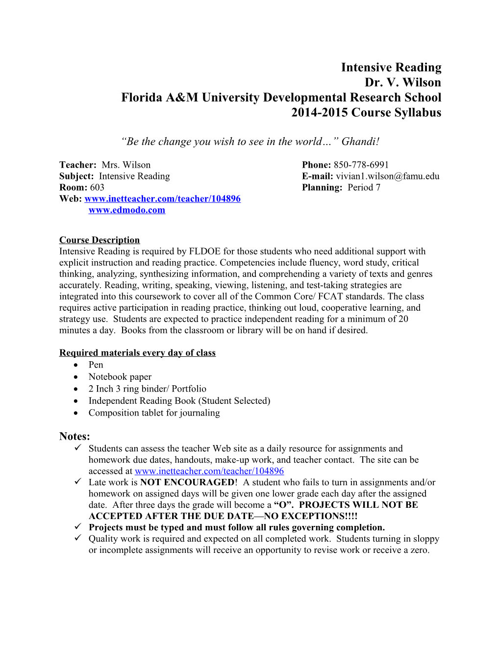 Florida A&M University Developmental Research School