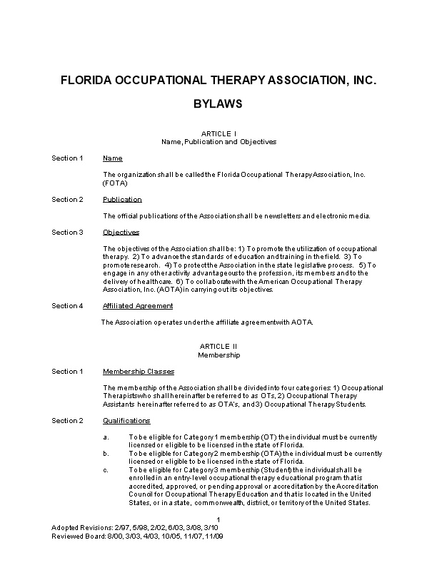Florida Occupational Therapy Association, Inc