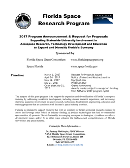 Florida Space Research Program