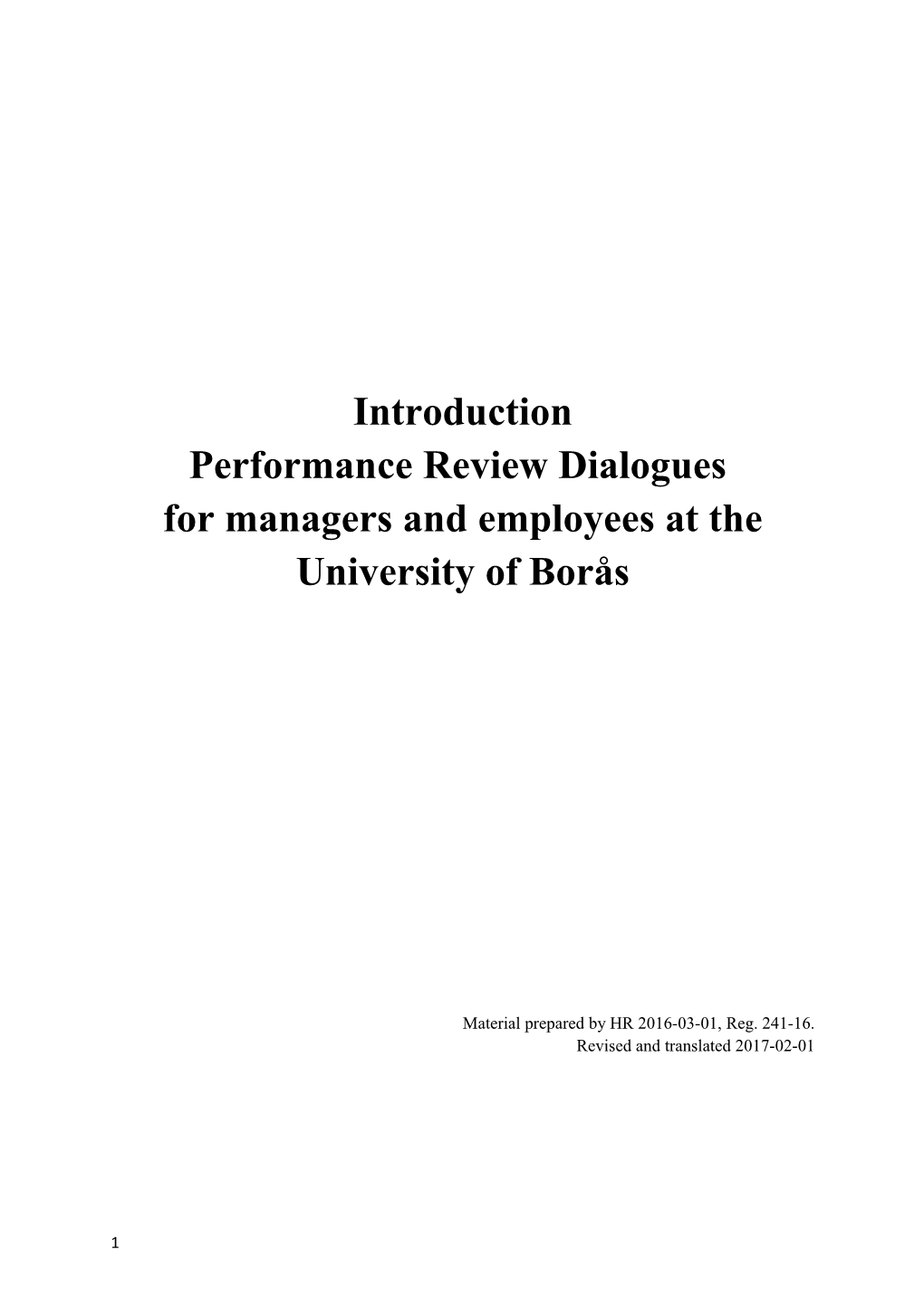 For Managers and Employees at the University of Borås