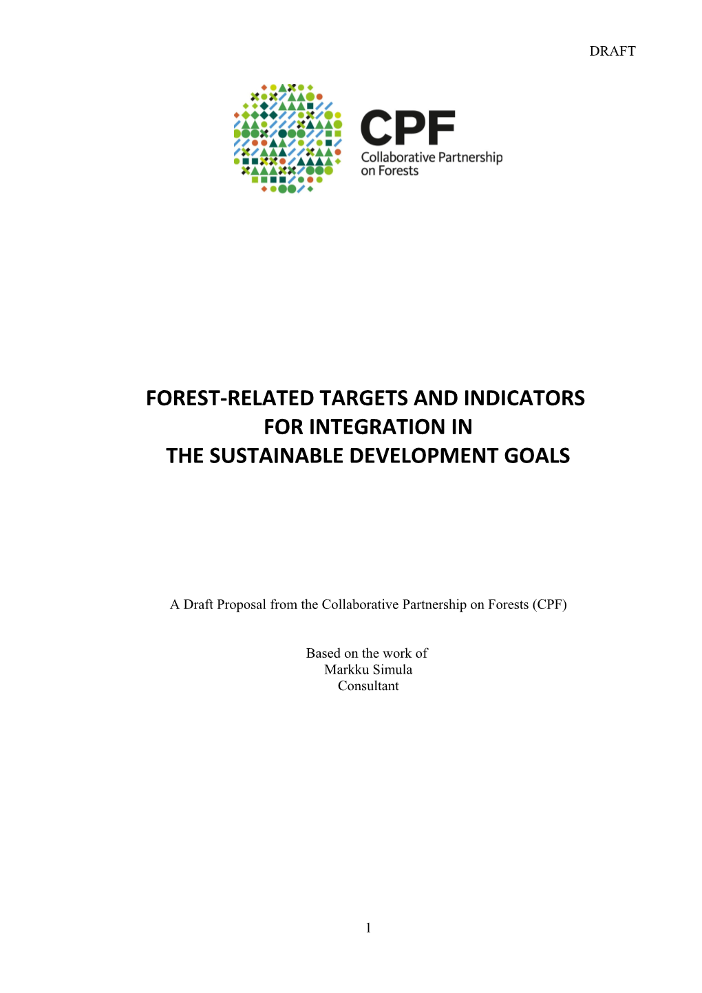 Forest-Related Targets and Indicators