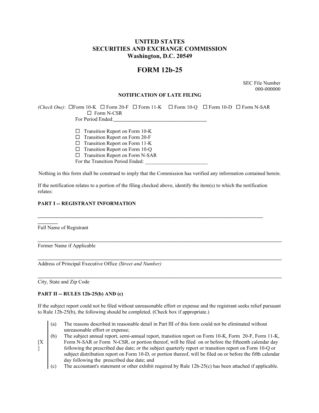 Form 12B-25 Late Filing Notice for 12/30 Form 10-Q (00023841)