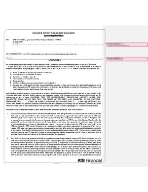 Form 7022 (Rev. 2018-01) -Joint and Several Continuing Guarantee Percentage Liability