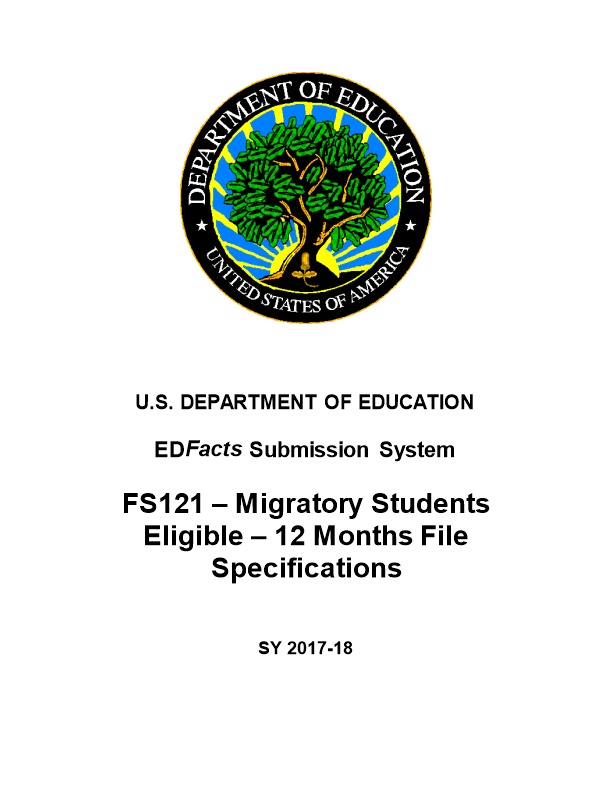 FS121 Migratory Students Eligible 12 Months File Specifications (Msword)