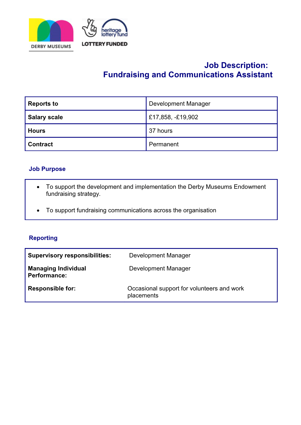 Fundraising and Communications Assistant