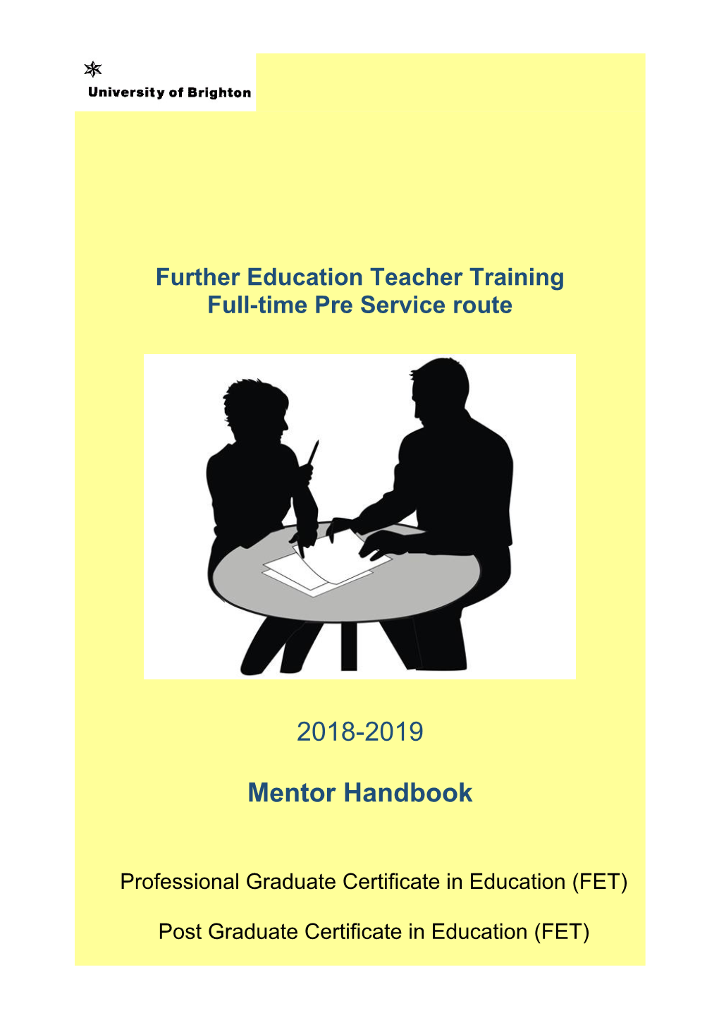 Further Education Teacher Training Full-Time Pre Service Route