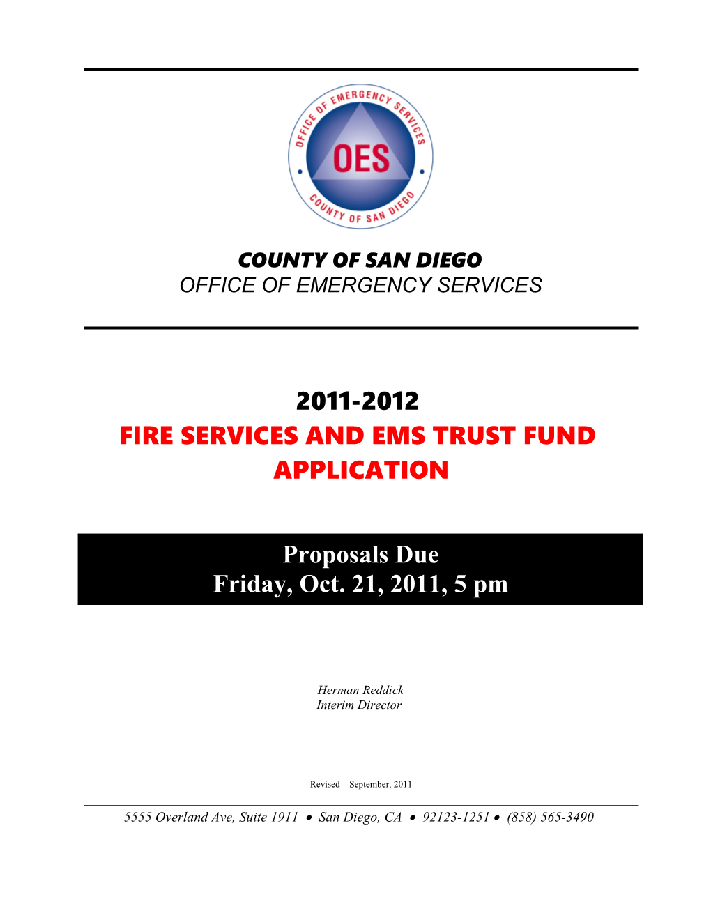 FY 06-07 Fire Protection & EMS Trust Fund Application