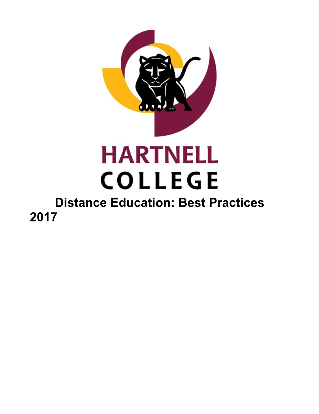 Gavilan College: Distance Education Best Practices Document