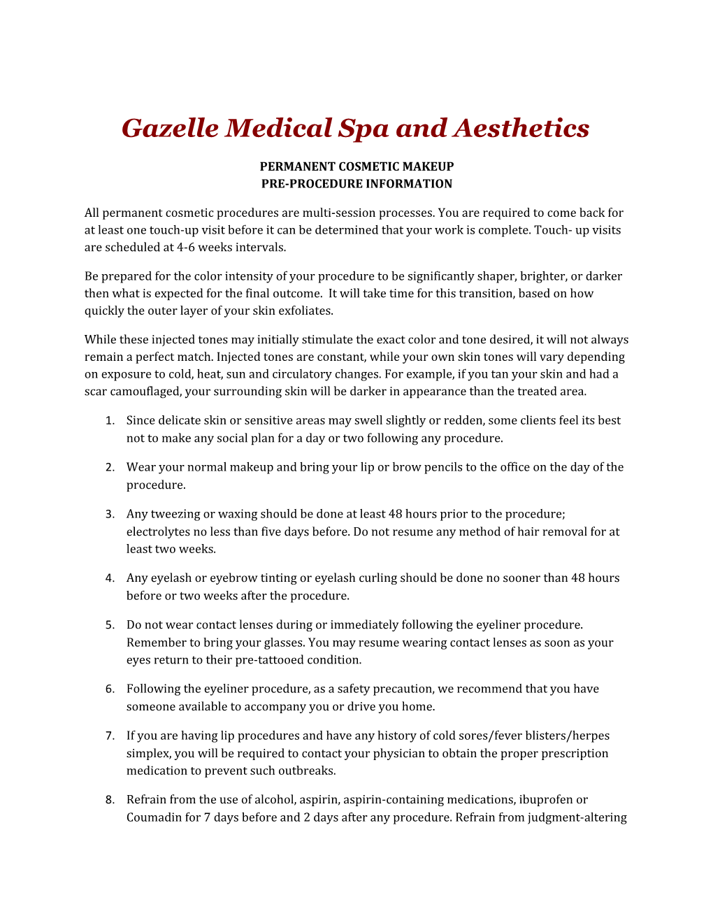 Gazelle Medical Spa and Aesthetics