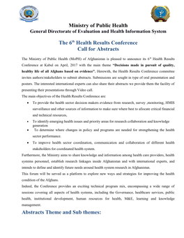 General Directorate of Evaluation and Health Information System