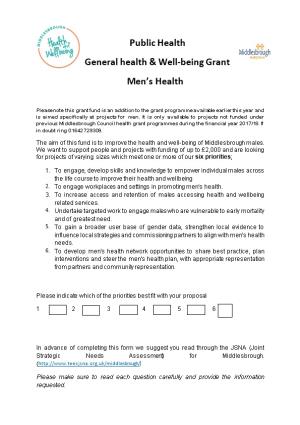 General Health & Well-Being Grant