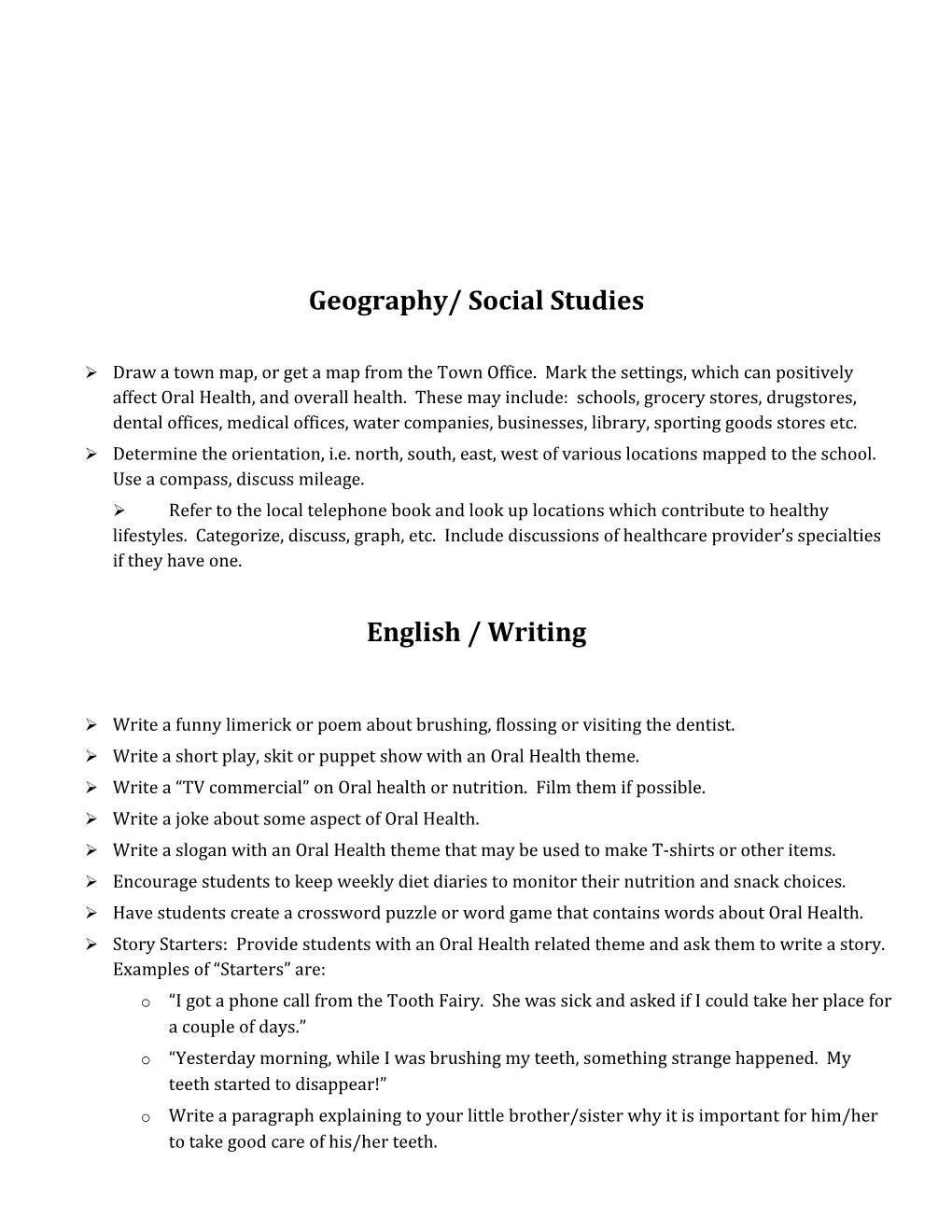 Geography/Social Studies
