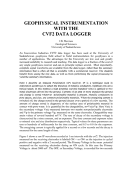 Geophysical Instrumentation