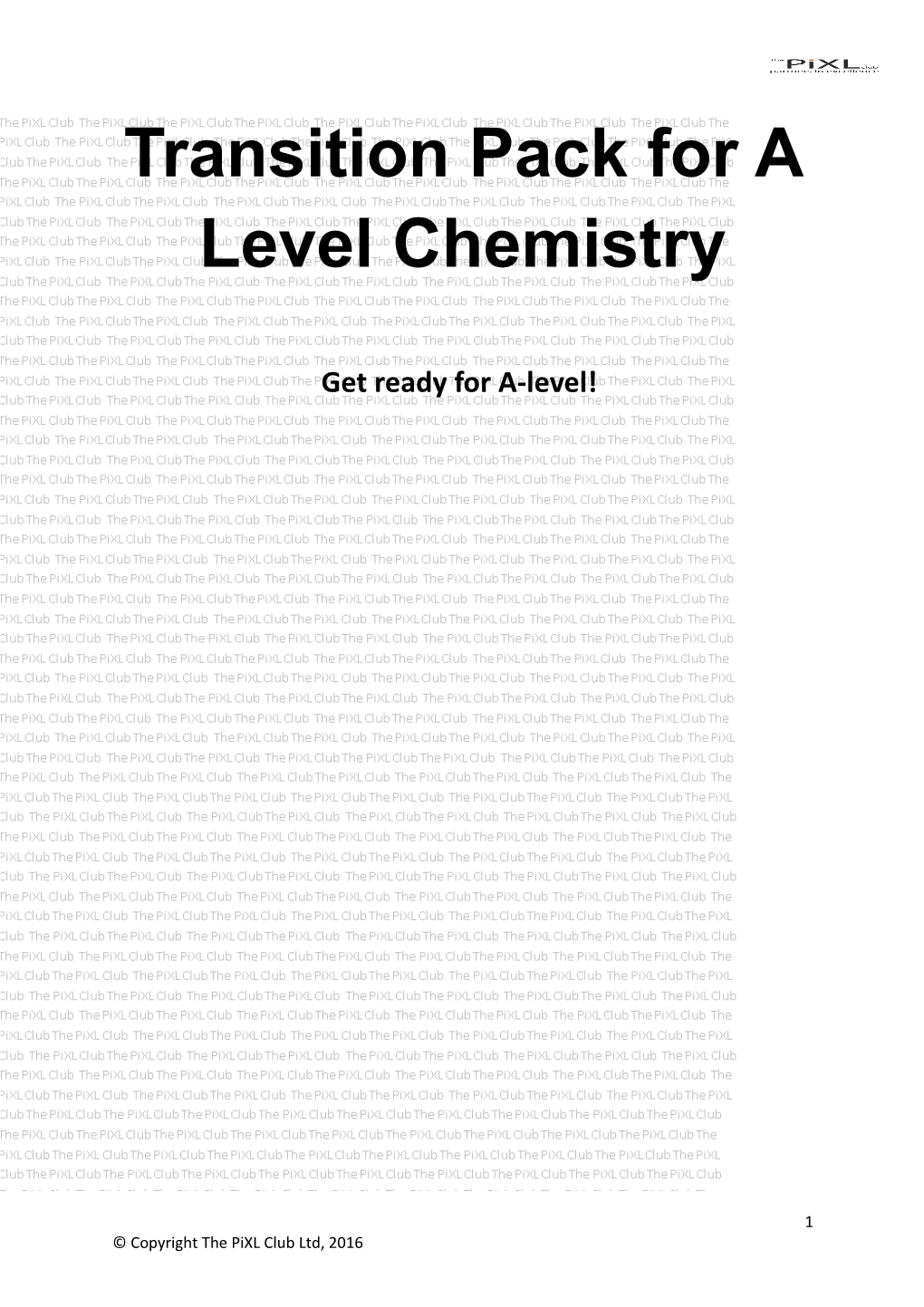 Get Ready for A-Level!