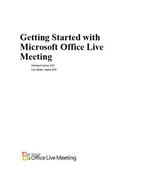 Getting Started with Microsoft Office Live Meeting
