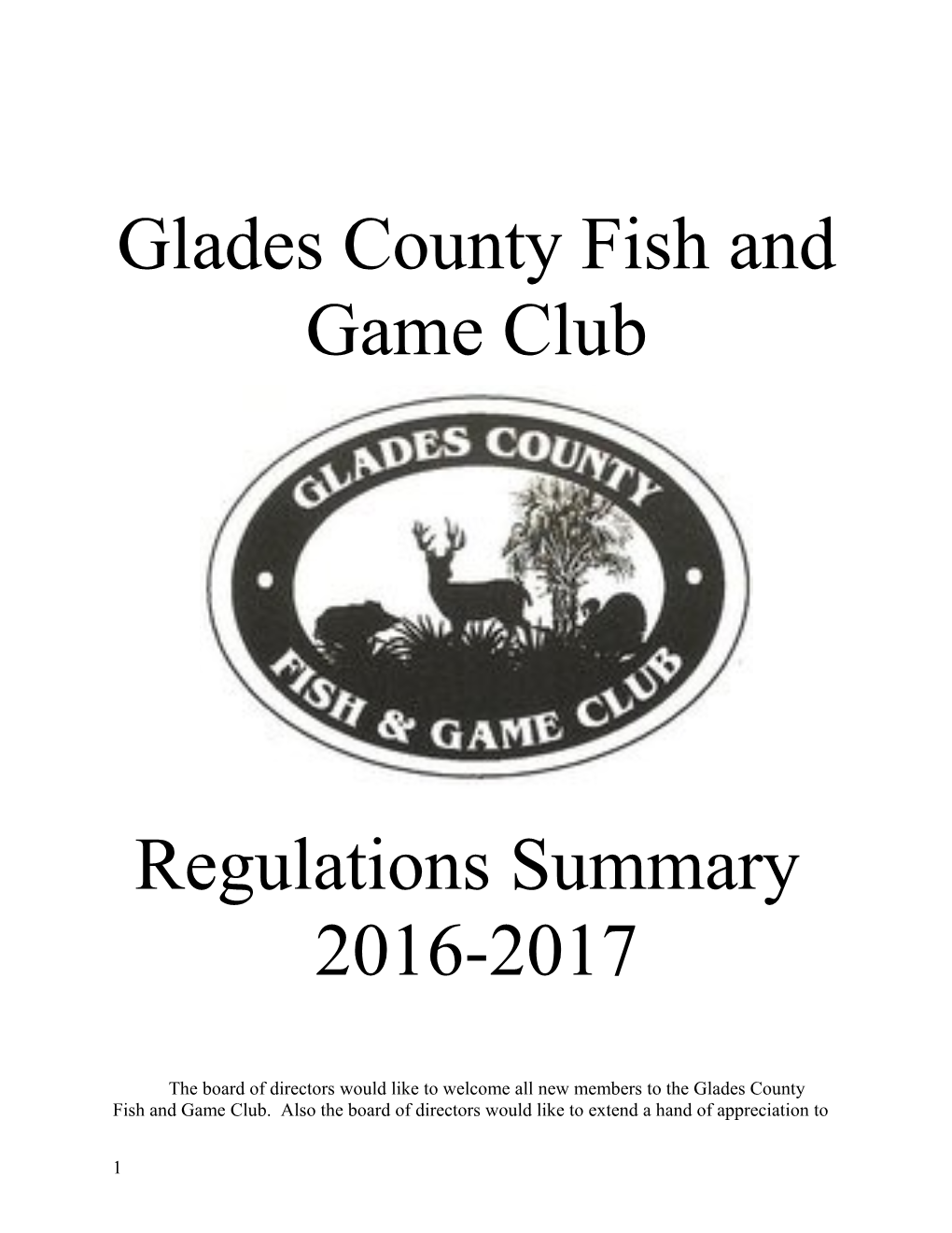 Glades County Fish and Game Club