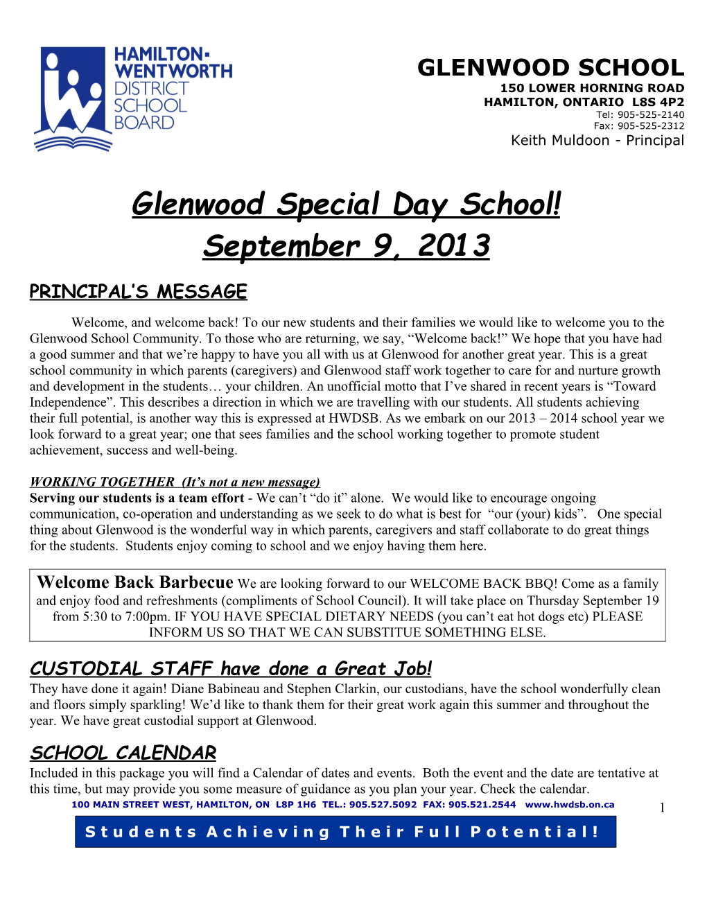 Glenwood Special Day School!
