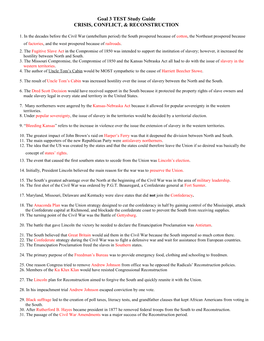 Goal 3 TEST Study Guide