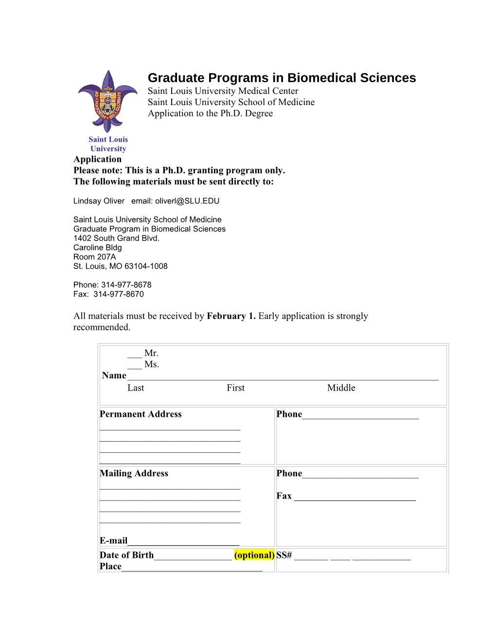 Graduate Programs in Biomedical Sciences