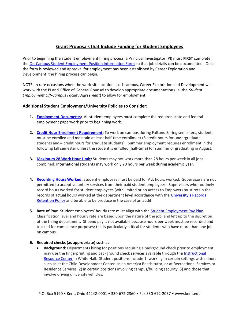 Grant Proposals That Include Funding for Student Employees