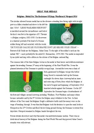Great War Medals