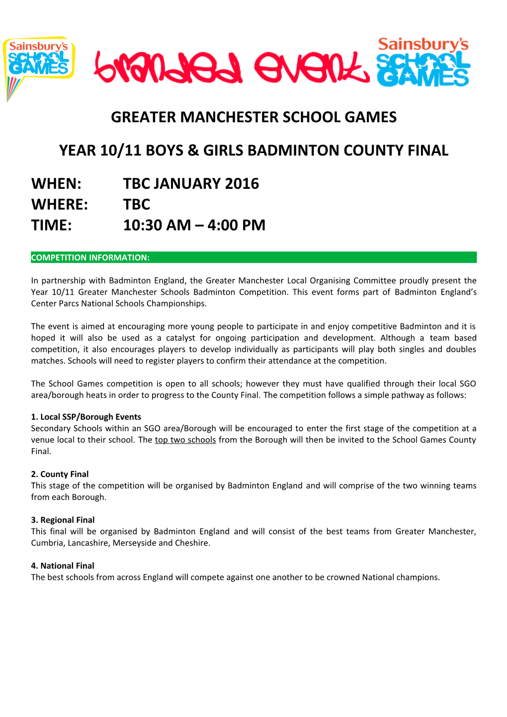 Greater Manchester School Games