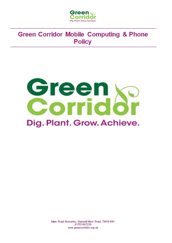 Green Corridor Mobile Computing & Phone Policy