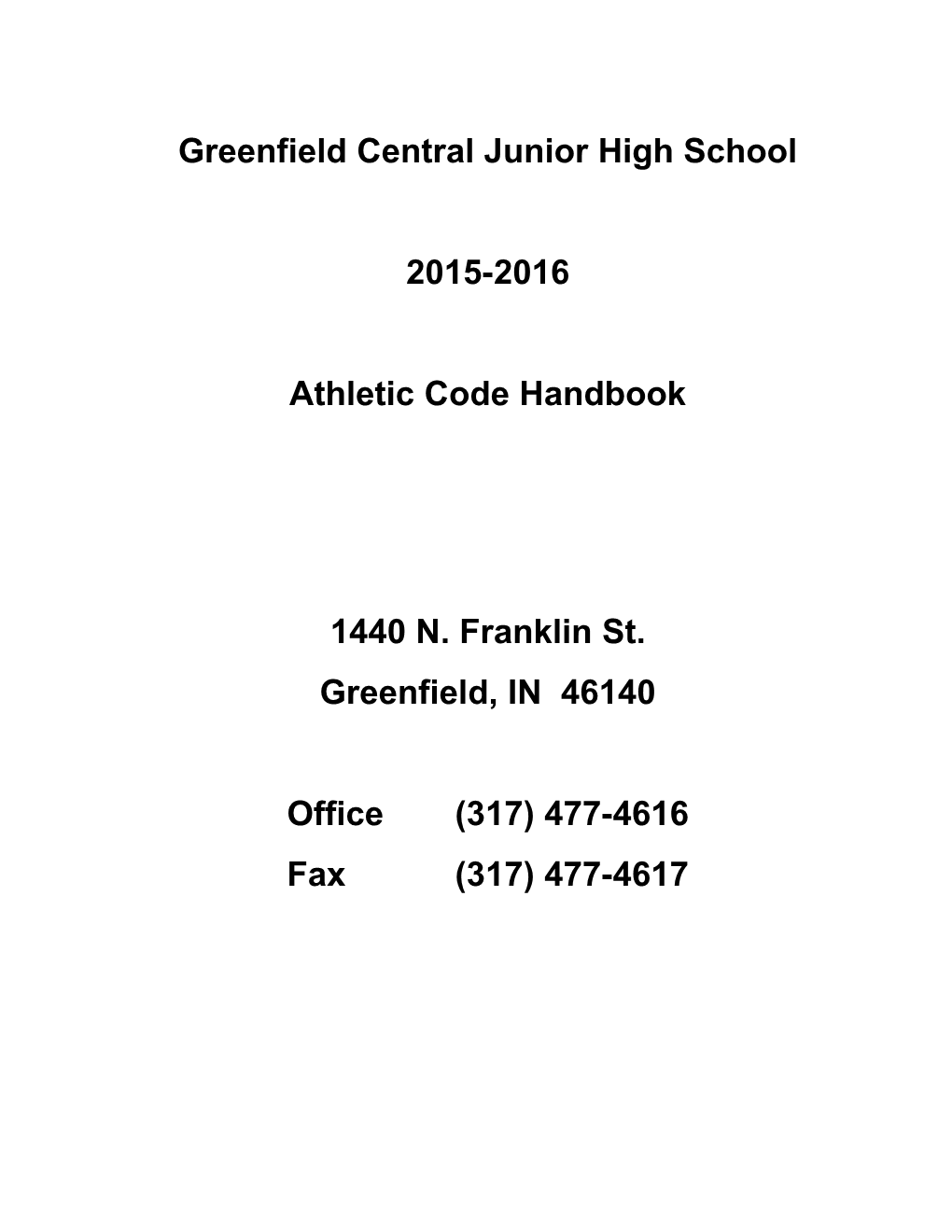 Greenfield Central Junior High School