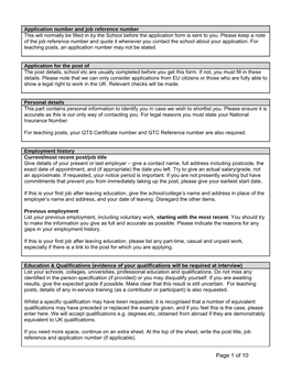 Guidance Notes for the Completion of the Application Form