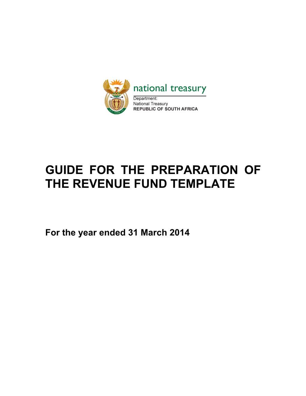 Guidance on Accounting Issues for the Revenue Funds