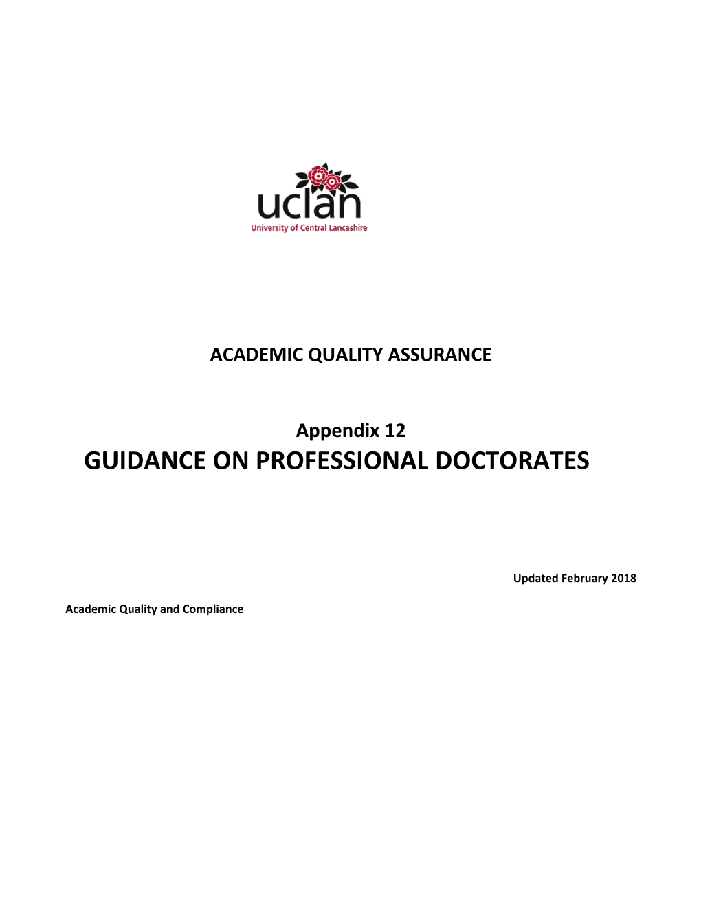Guidance on Professional Doctorates