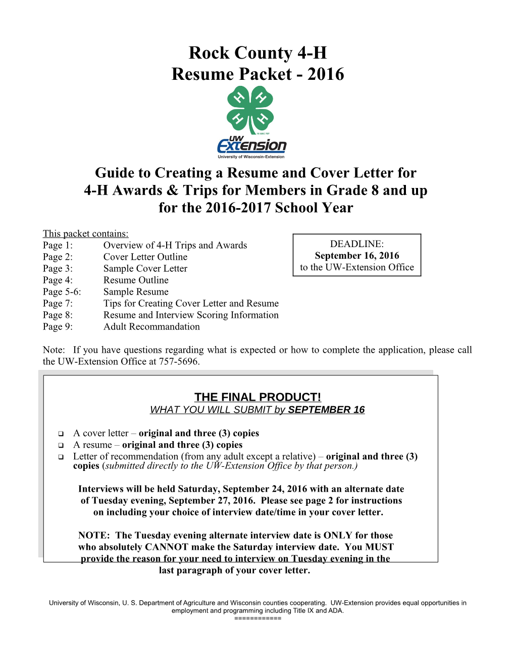 Guide to Creating a Resume and Cover Letter For