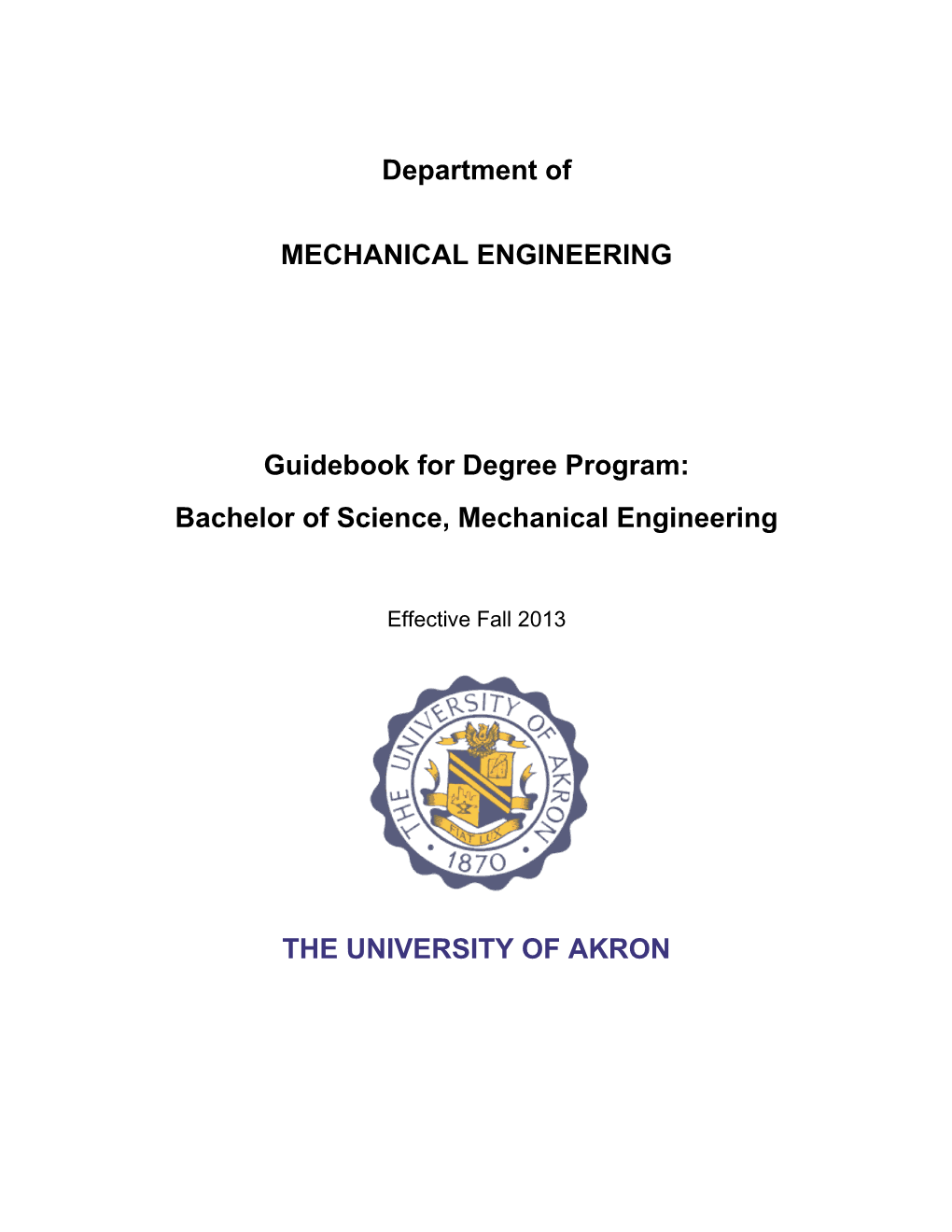 Guidebook for Degree Program
