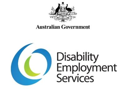 Disability Employment Services Log with Australian Crest