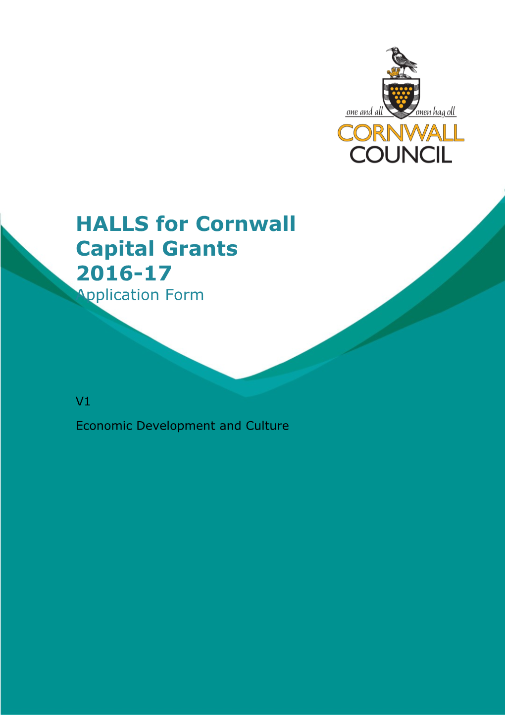 HALLS for Cornwall Capital Grants Programme